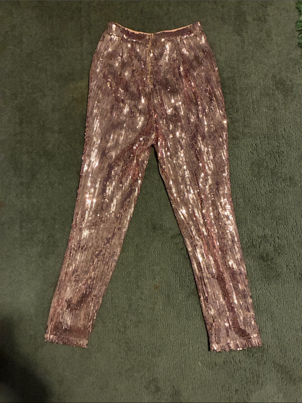 Women's Small / large girls Sparkle Sequin Stretch Pants - Rose Gold